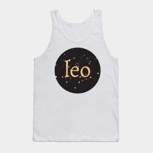 Leo Zodiac Sign Star Circle Tank Top